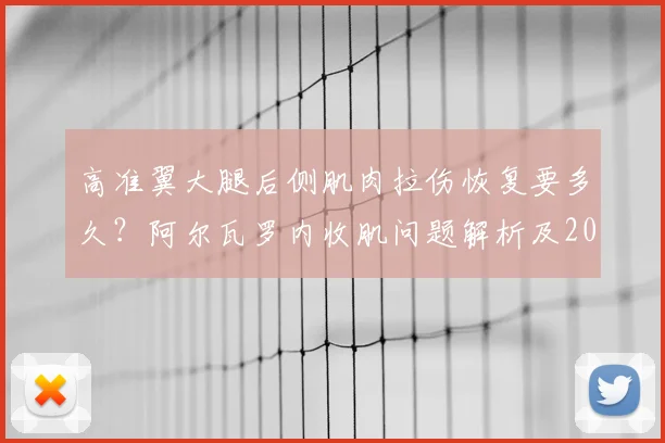 高准翼大腿后侧肌肉拉伤恢复要多久?阿尔瓦罗内收肌问题解析及2026最新伤情跟踪